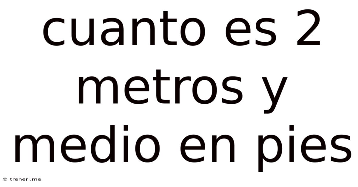 Cuanto Es 2 Metros Y Medio En Pies