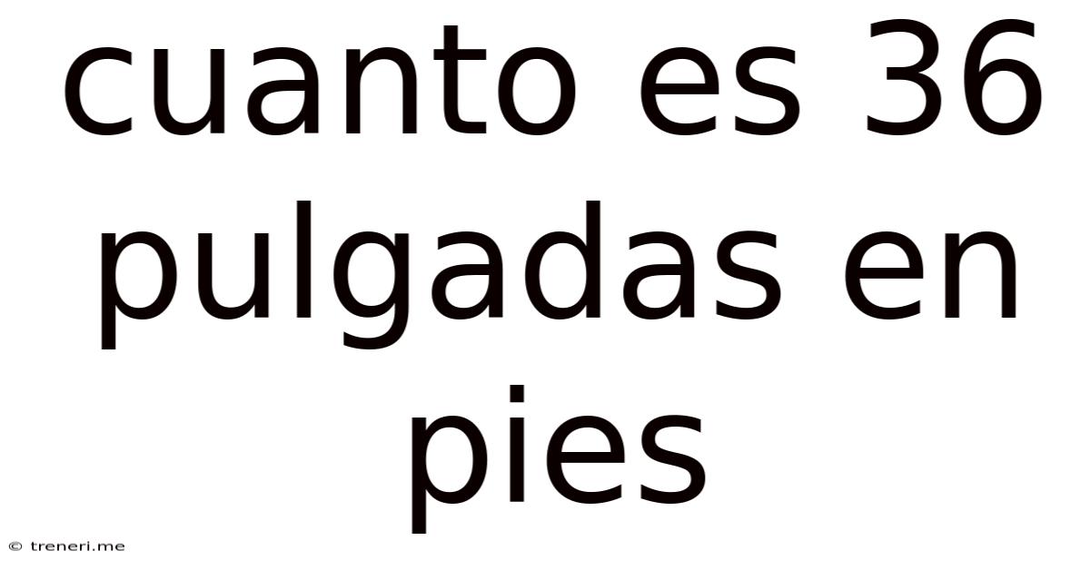 Cuanto Es 36 Pulgadas En Pies