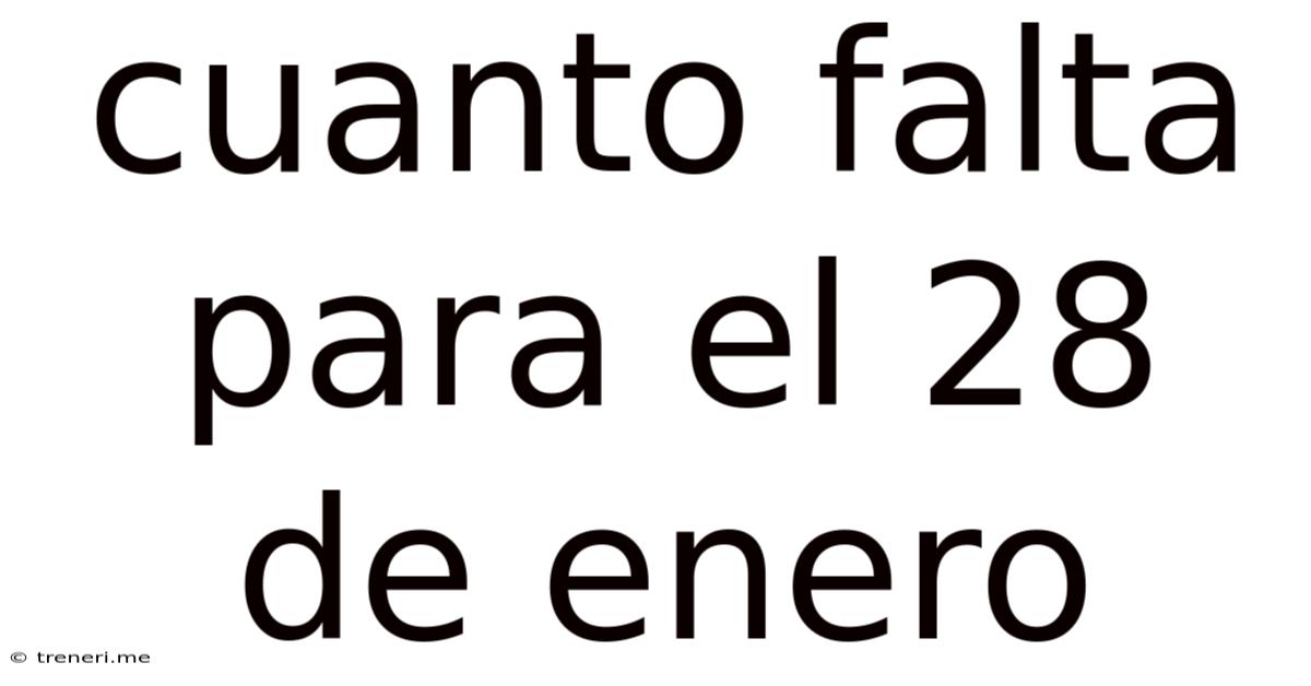 Cuanto Falta Para El 28 De Enero