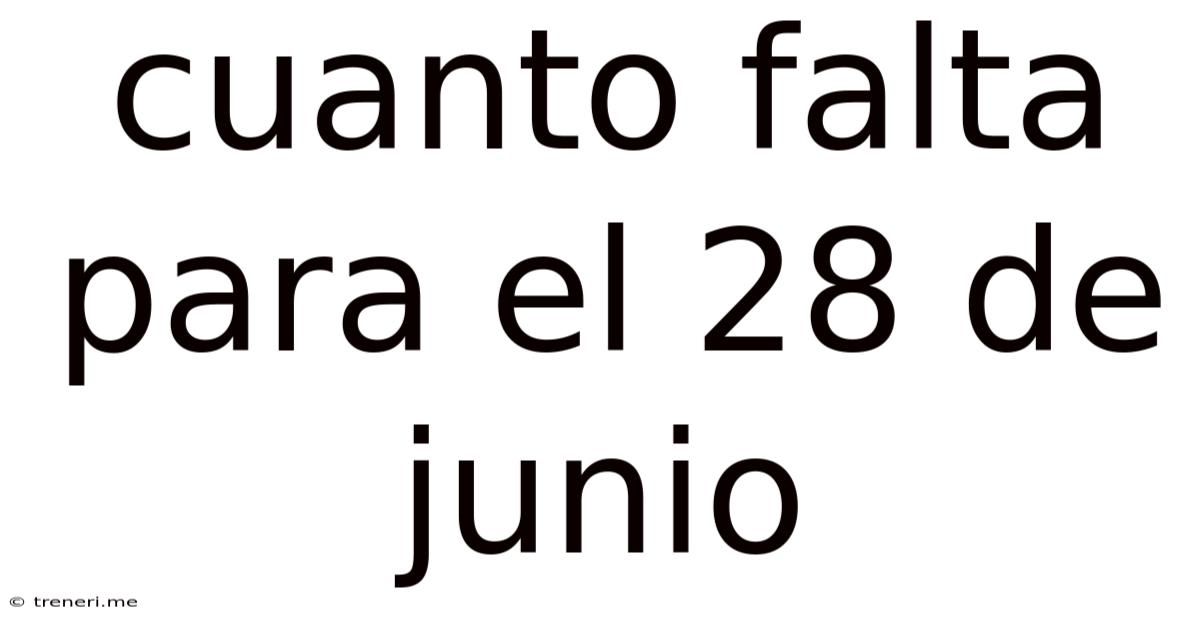 Cuanto Falta Para El 28 De Junio