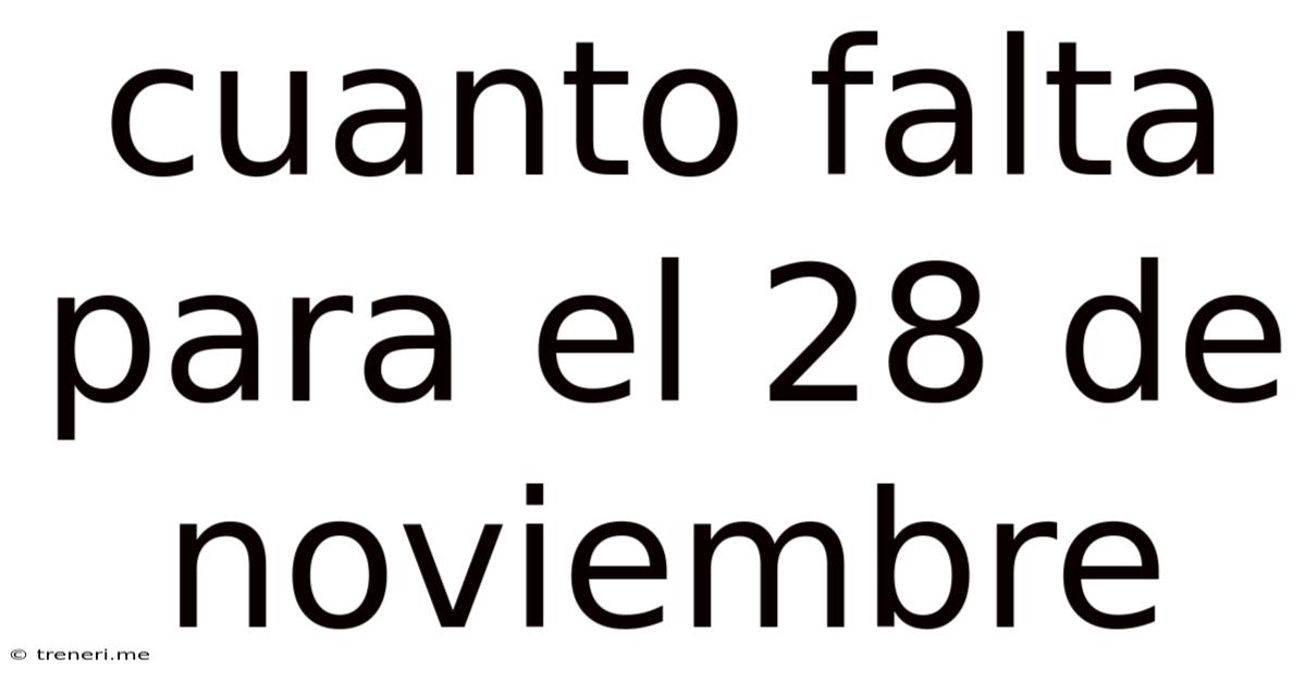 Cuanto Falta Para El 28 De Noviembre