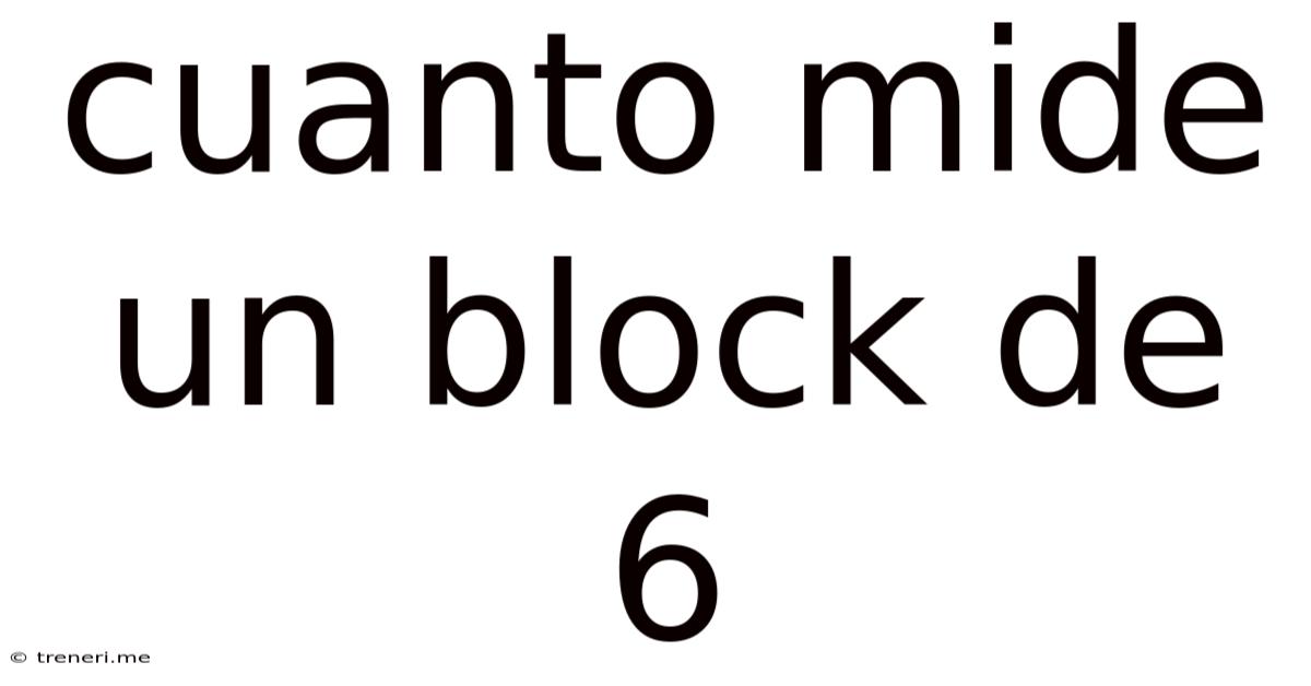 Cuanto Mide Un Block De 6