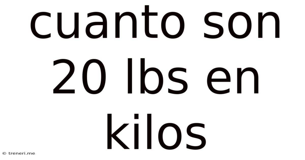 Cuanto Son 20 Lbs En Kilos