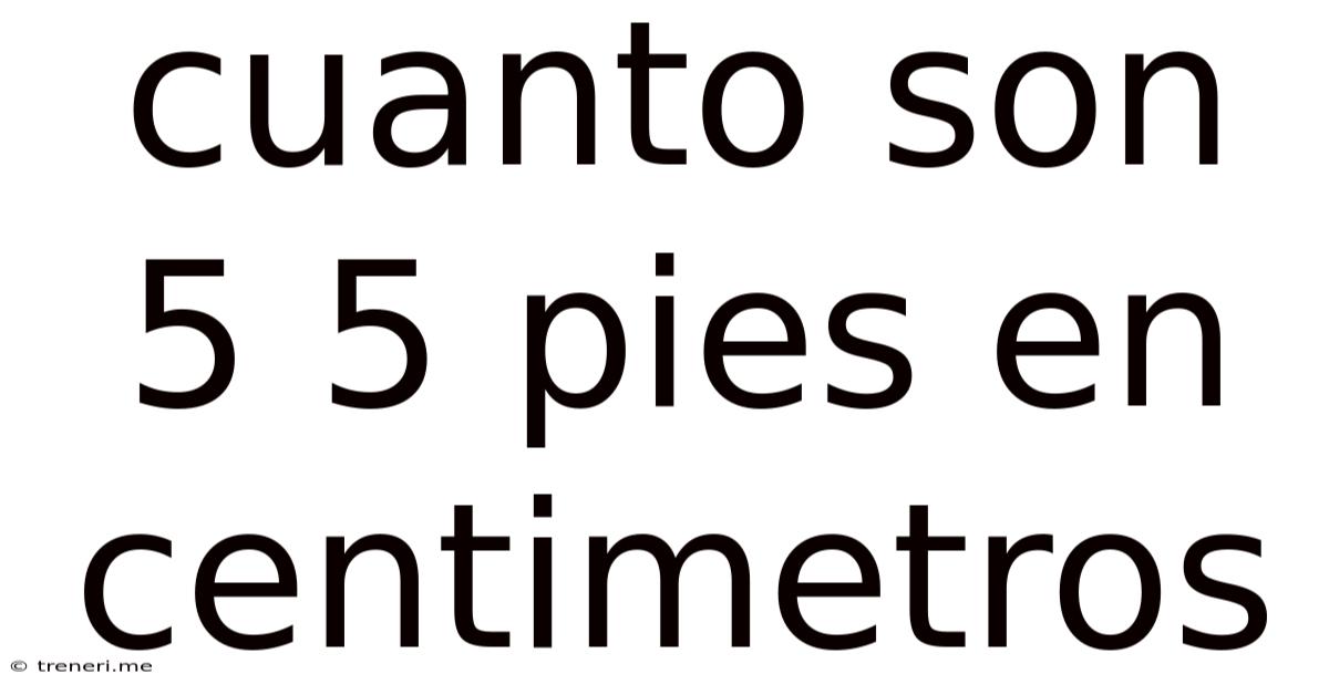 Cuanto Son 5 5 Pies En Centimetros