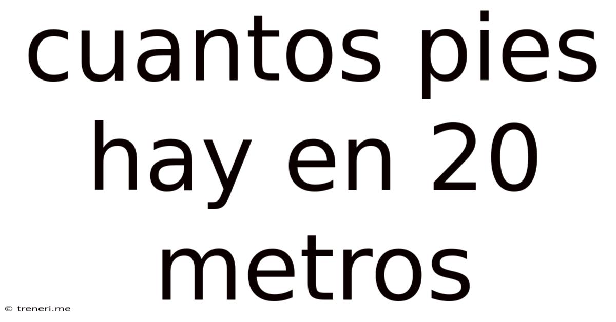 Cuantos Pies Hay En 20 Metros