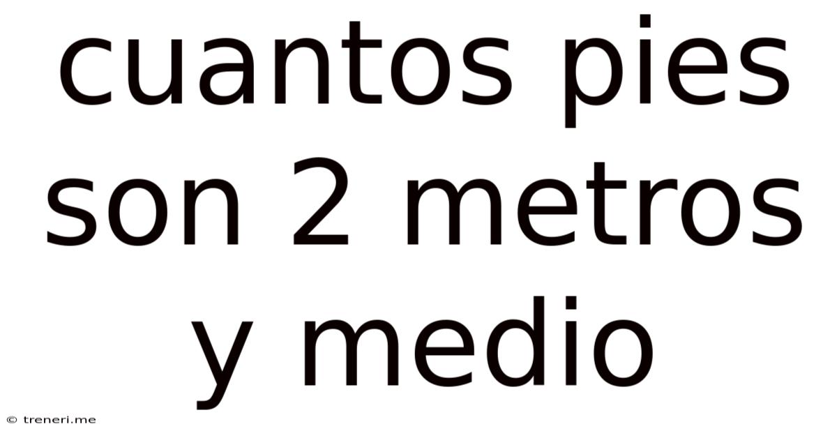 Cuantos Pies Son 2 Metros Y Medio