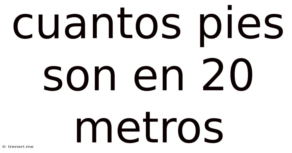Cuantos Pies Son En 20 Metros