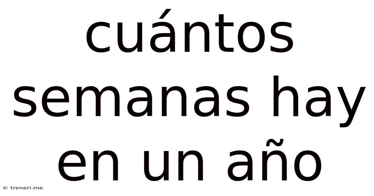 Cuántos Semanas Hay En Un Año