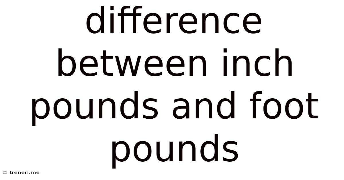 Difference Between Inch Pounds And Foot Pounds