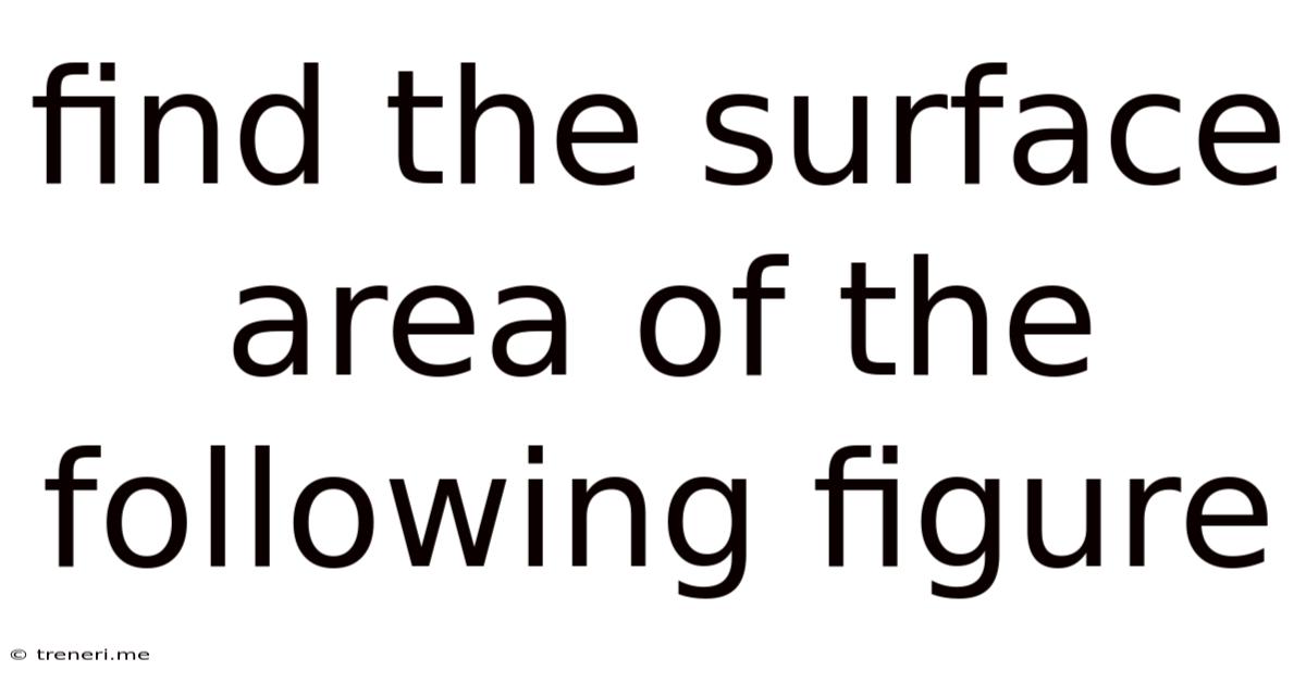 Find The Surface Area Of The Following Figure