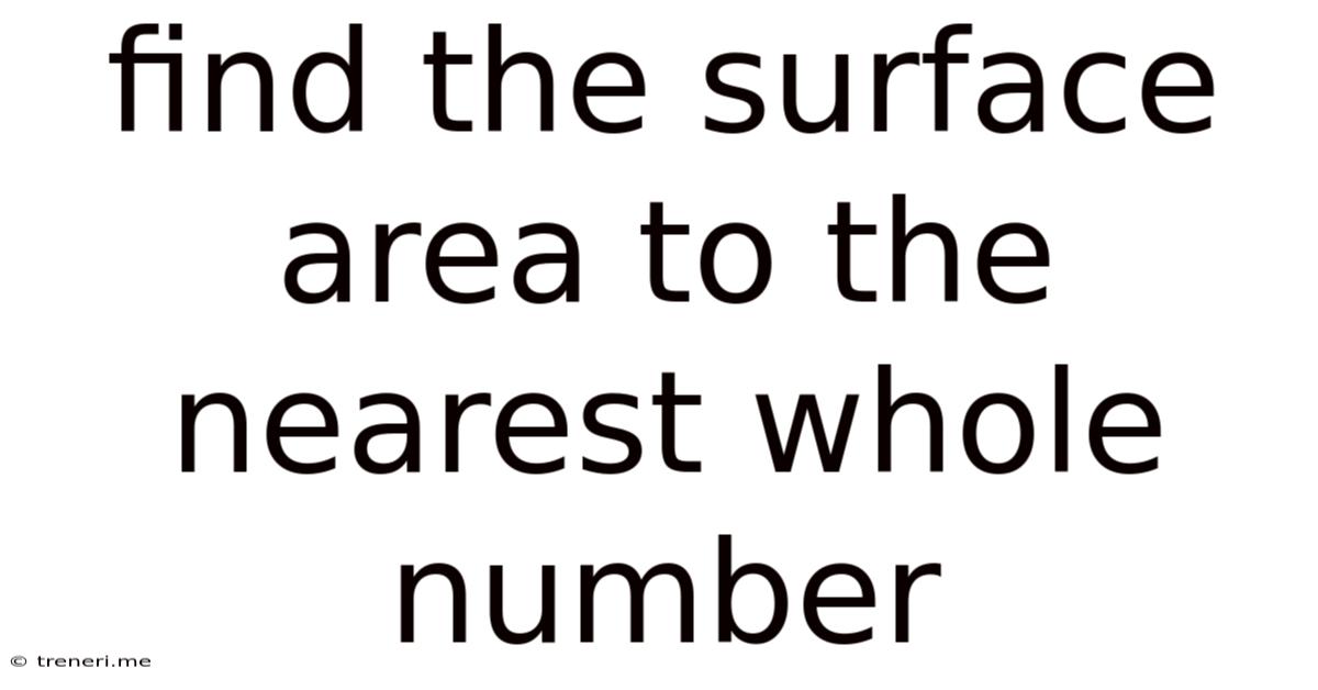 Find The Surface Area To The Nearest Whole Number
