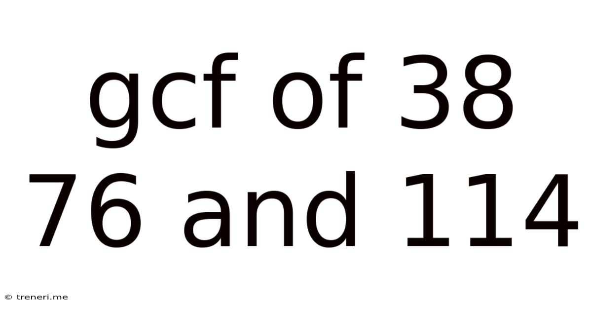 Gcf Of 38 76 And 114