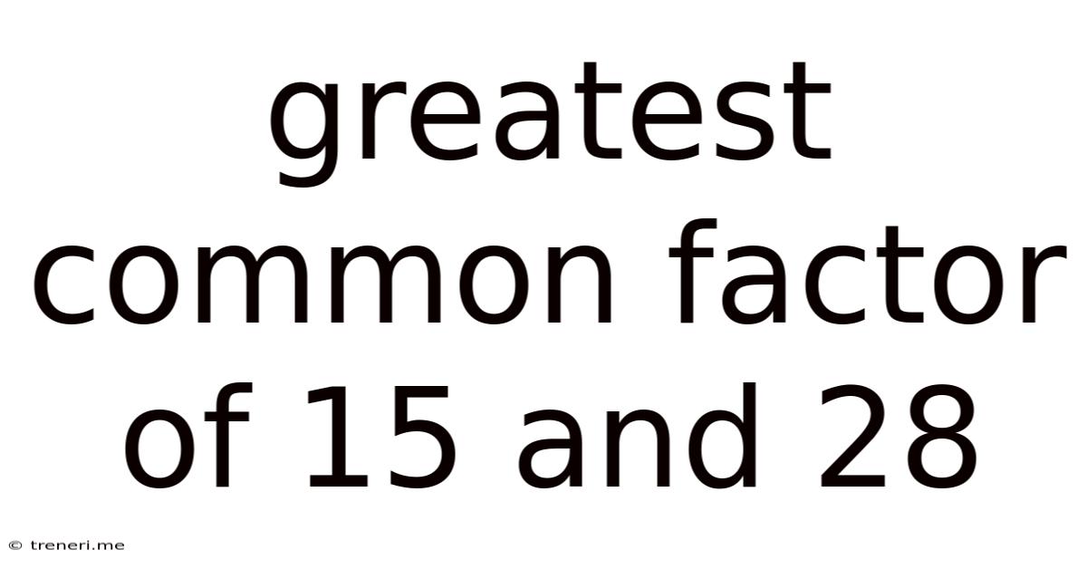 Greatest Common Factor Of 15 And 28