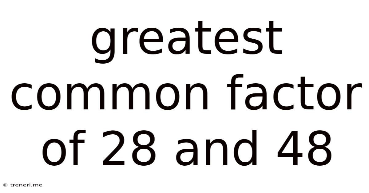 Greatest Common Factor Of 28 And 48