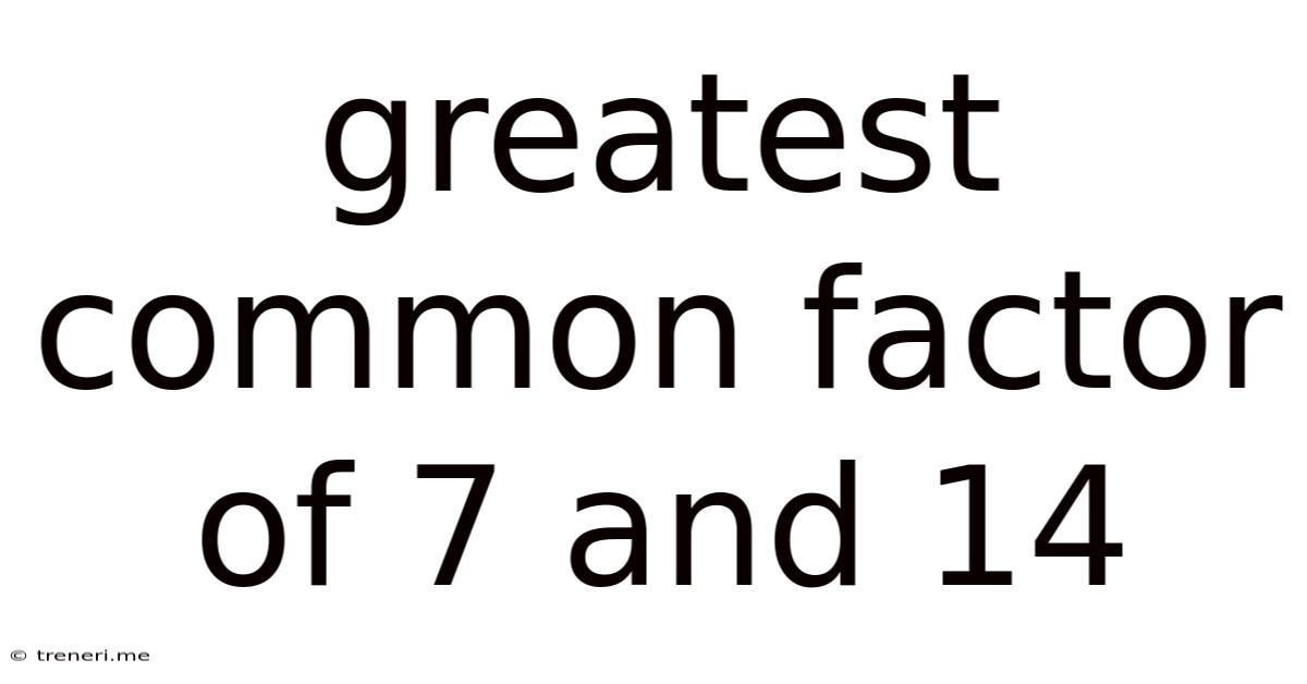 Greatest Common Factor Of 7 And 14