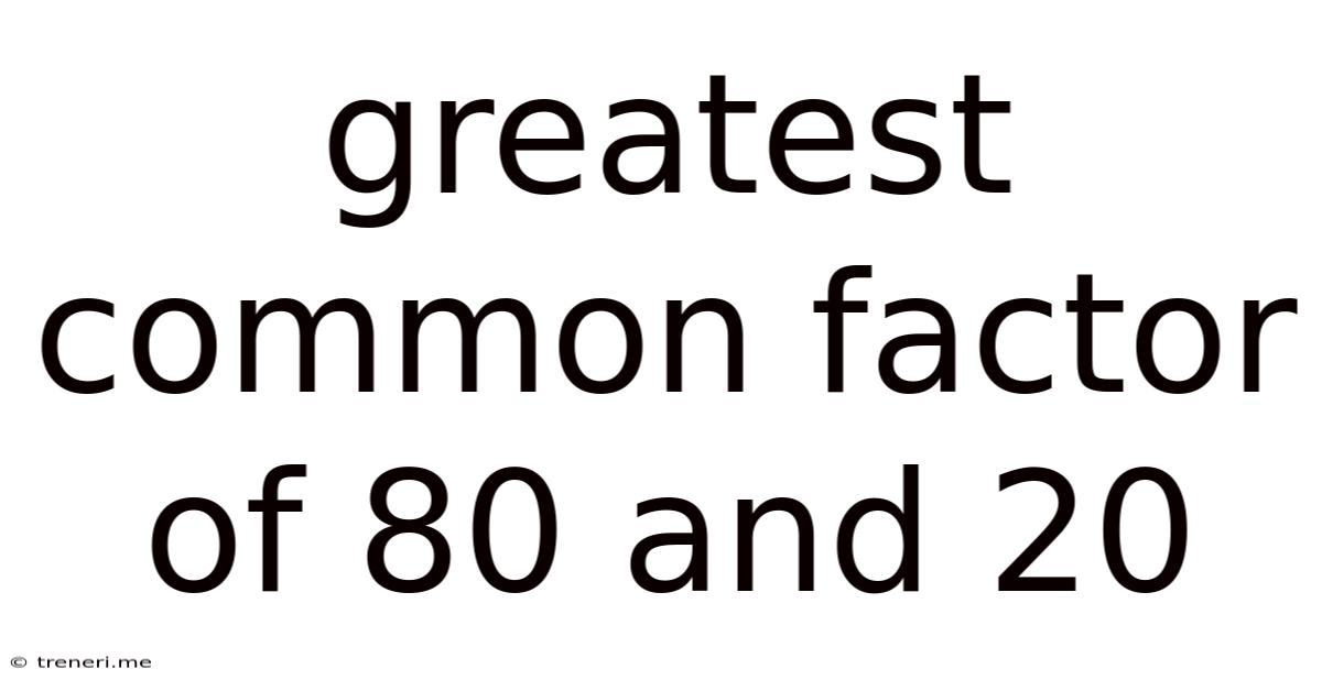 Greatest Common Factor Of 80 And 20