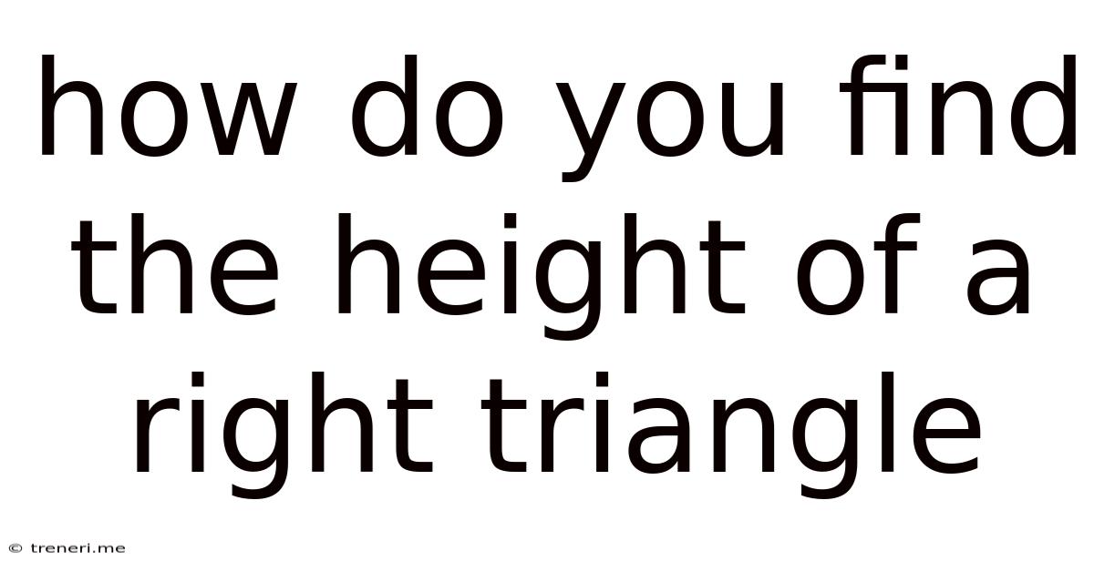 How Do You Find The Height Of A Right Triangle