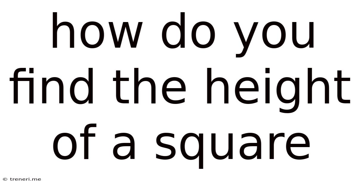 How Do You Find The Height Of A Square