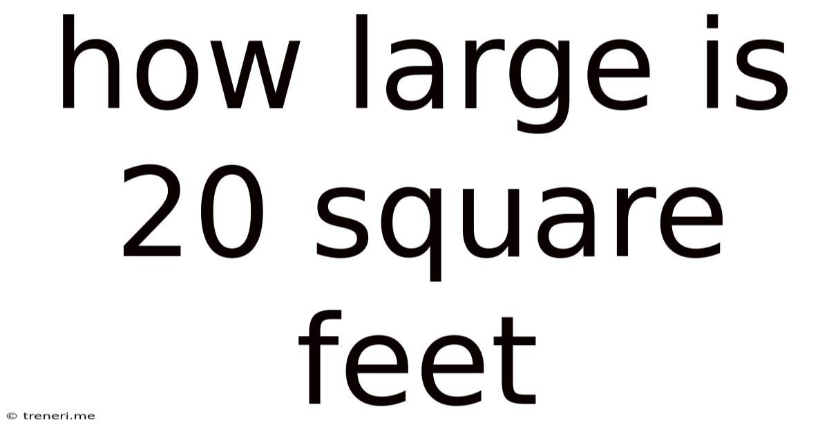 How Large Is 20 Square Feet