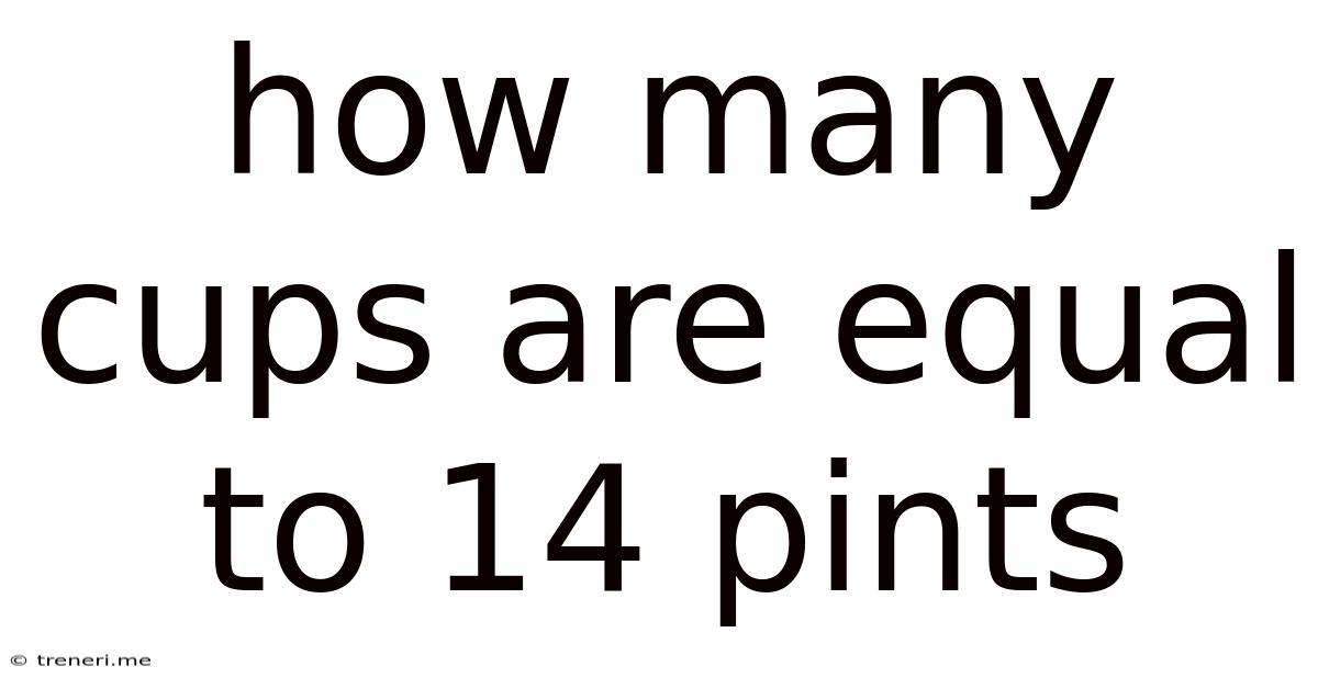 How Many Cups Are Equal To 14 Pints