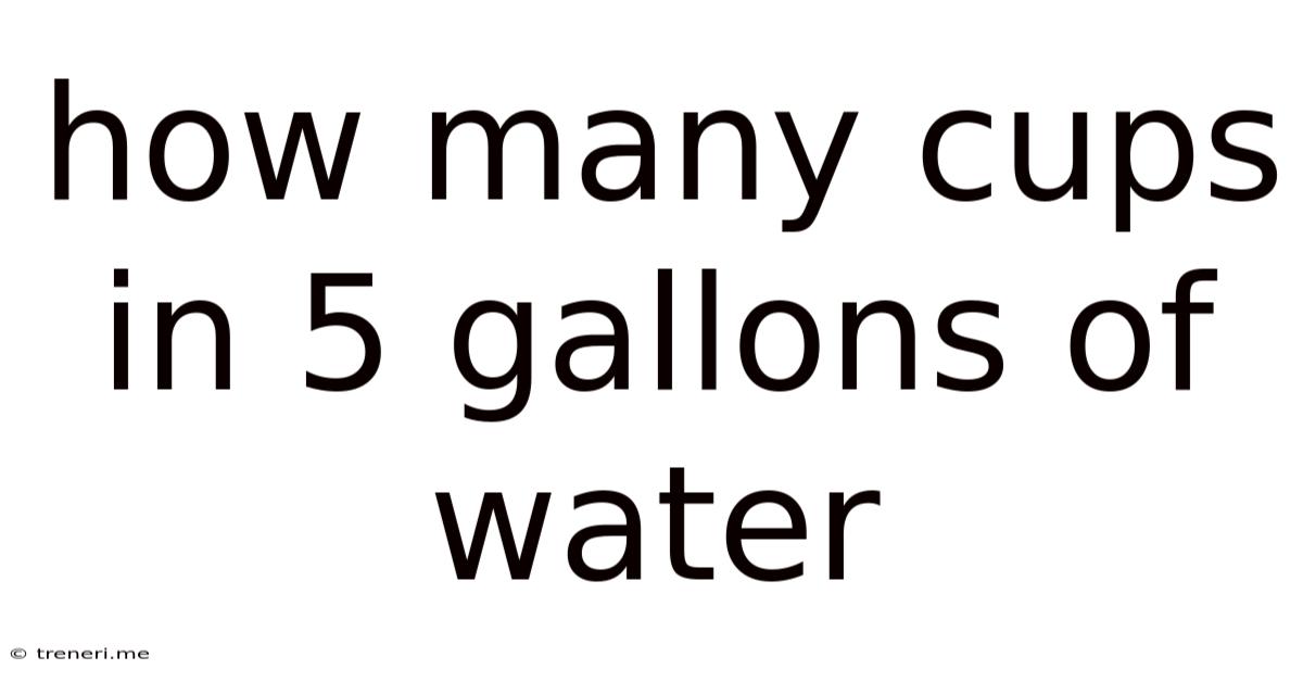 How Many Cups In 5 Gallons Of Water