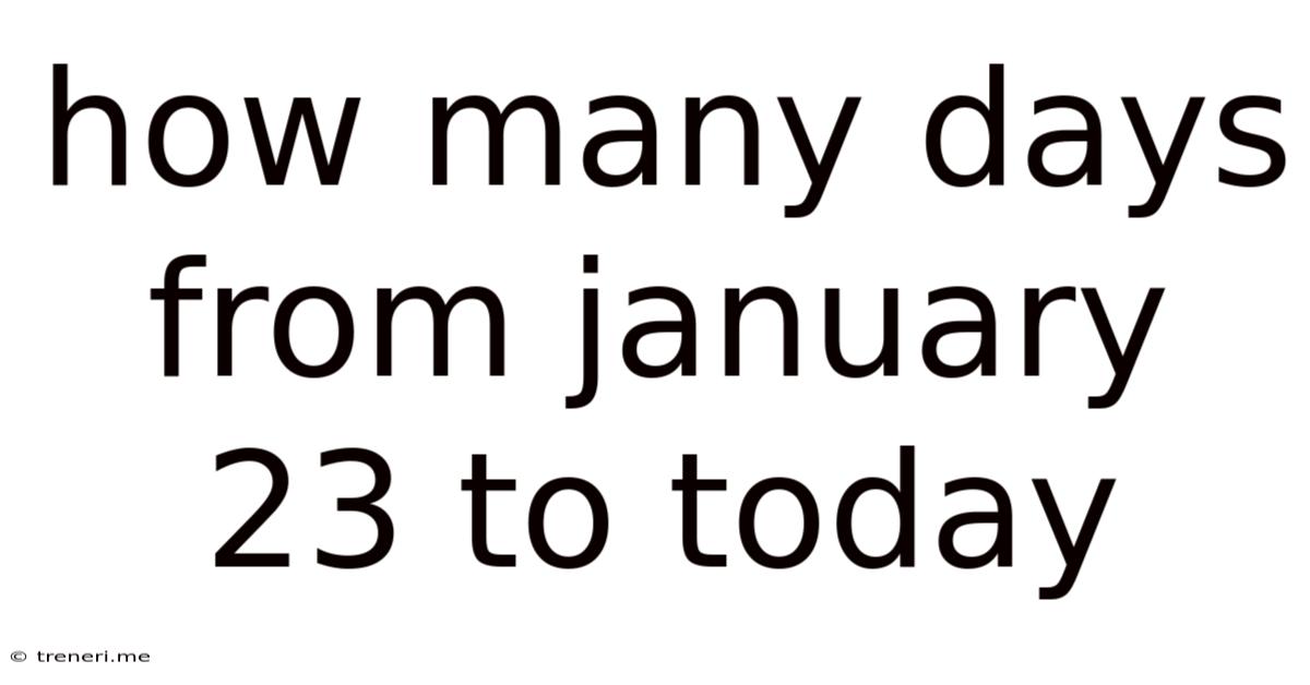 How Many Days From January 23 To Today