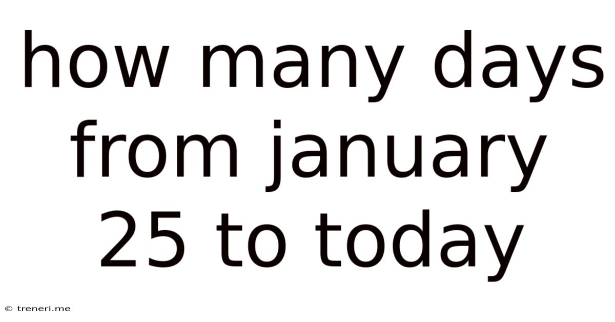 How Many Days From January 25 To Today