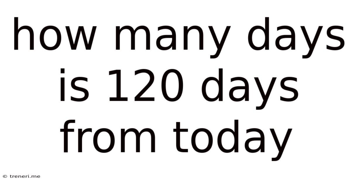 How Many Days Is 120 Days From Today