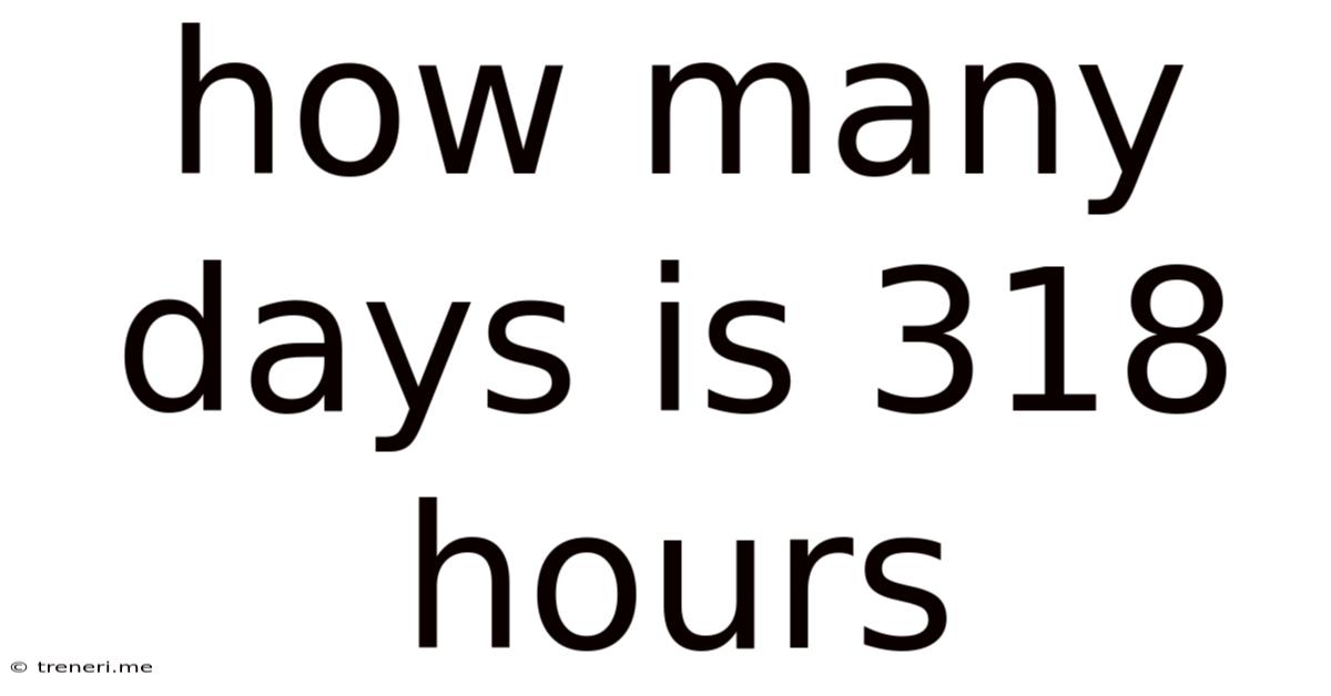 How Many Days Is 318 Hours