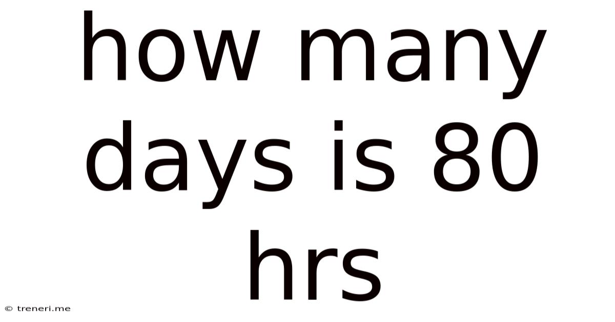 How Many Days Is 80 Hrs