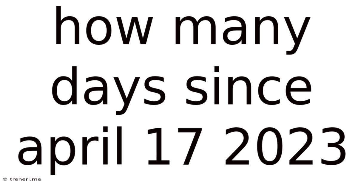 How Many Days Since April 17 2023