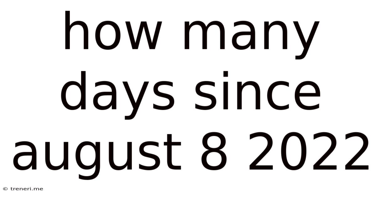 How Many Days Since August 8 2022