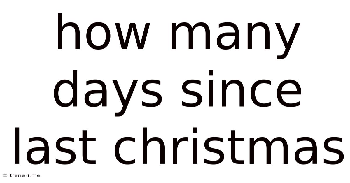 How Many Days Since Last Christmas