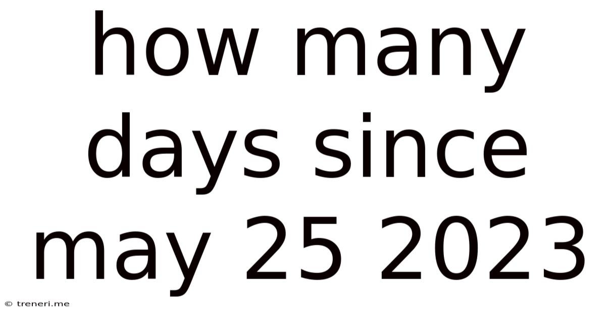 How Many Days Since May 25 2023