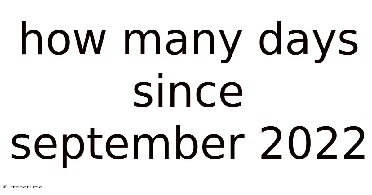 How Many Days Since September 2022