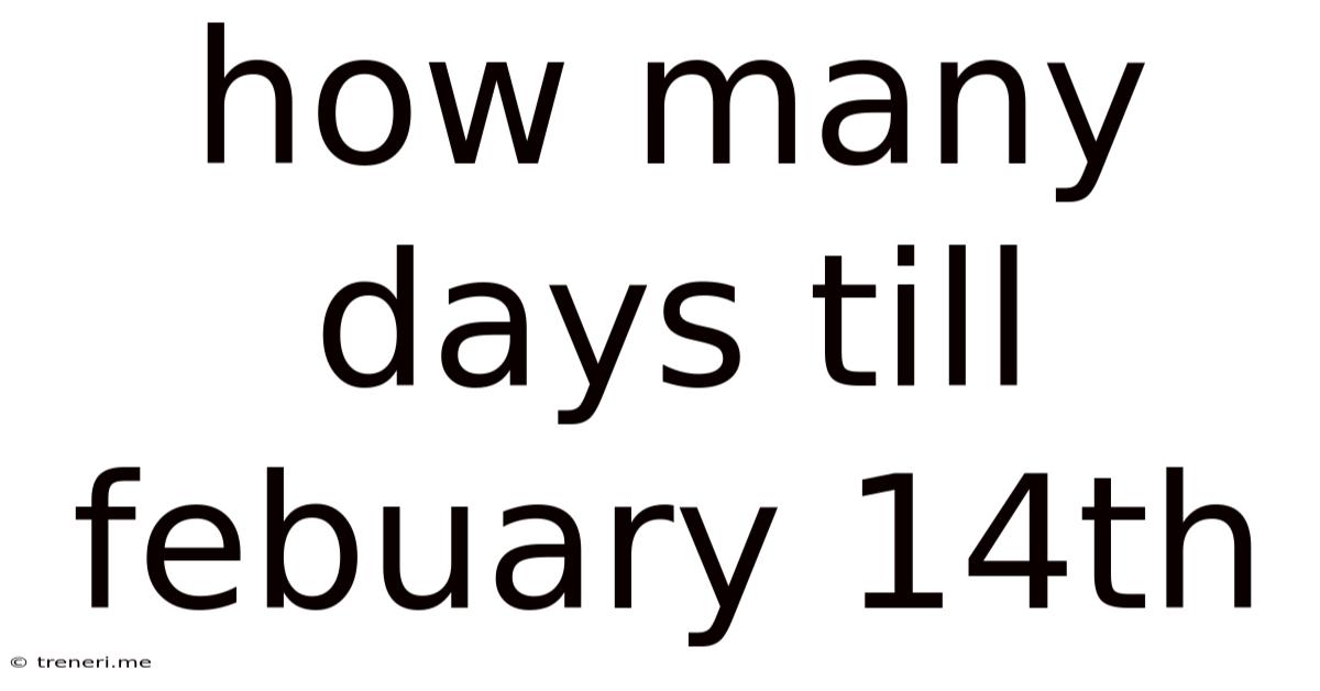 How Many Days Till Febuary 14th