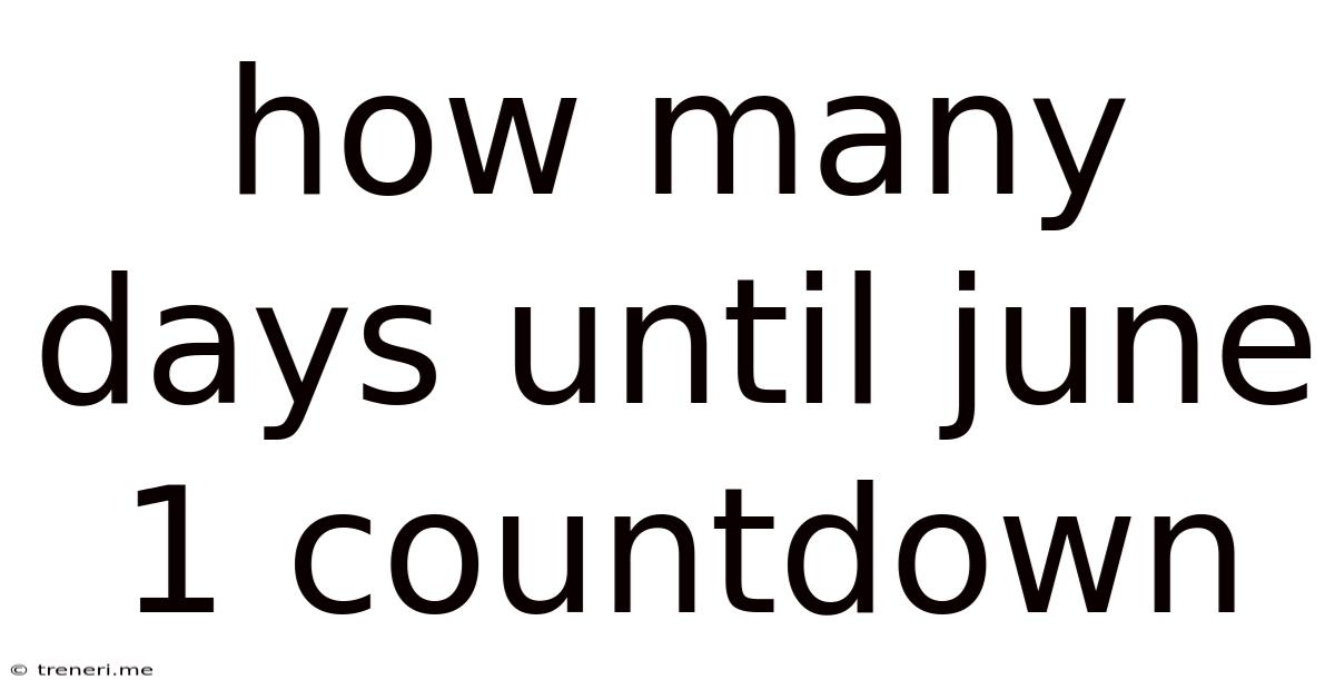 How Many Days Until June 1 Countdown