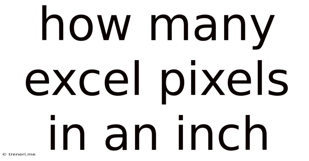 How Many Excel Pixels In An Inch