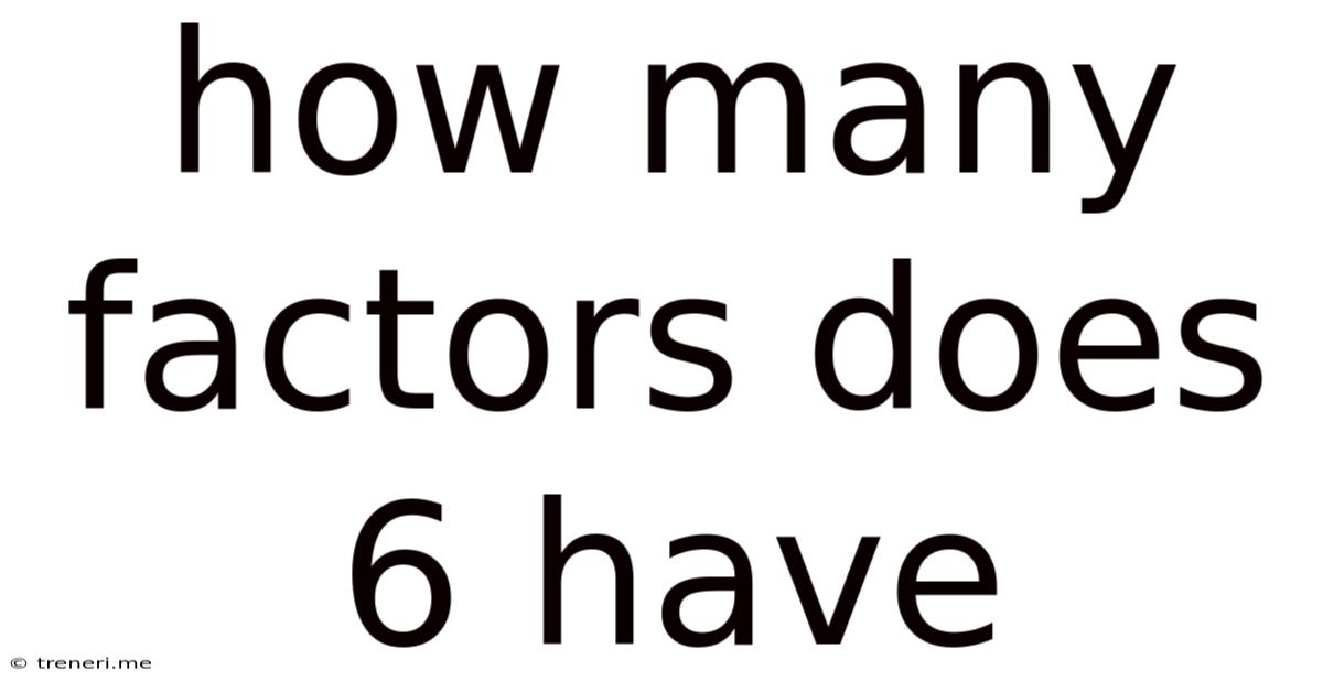 How Many Factors Does 6 Have