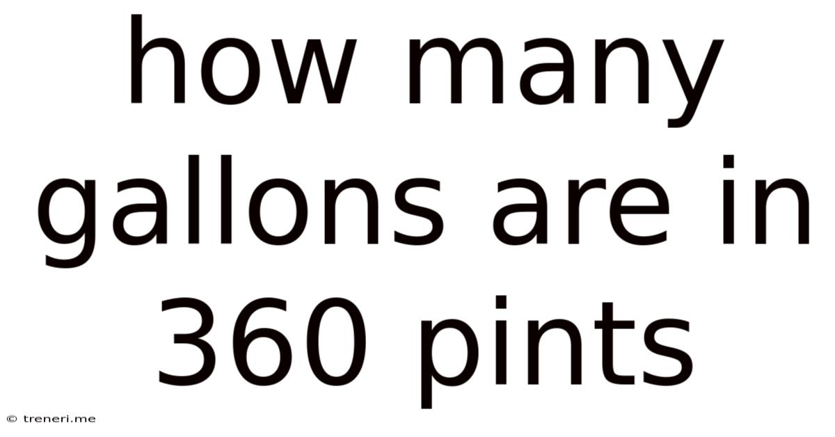 How Many Gallons Are In 360 Pints