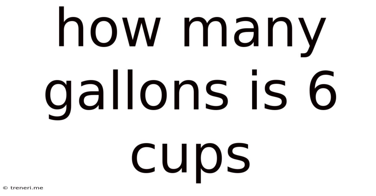How Many Gallons Is 6 Cups