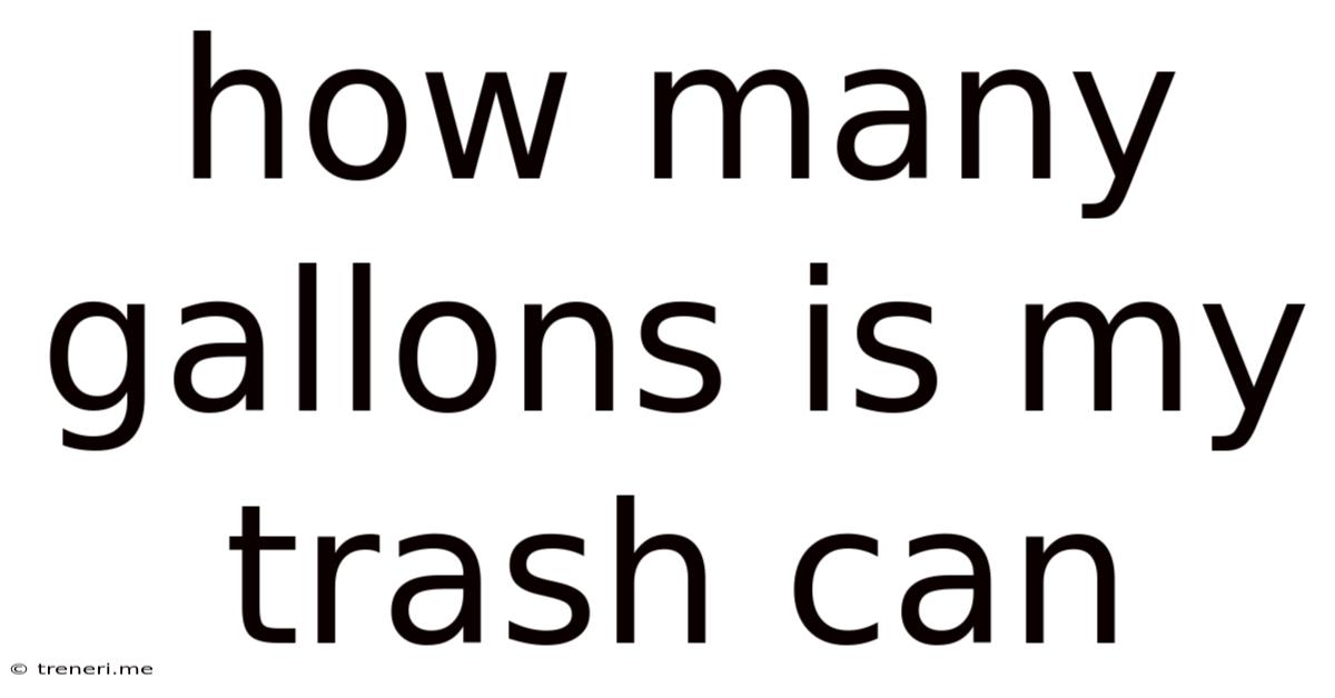 How Many Gallons Is My Trash Can