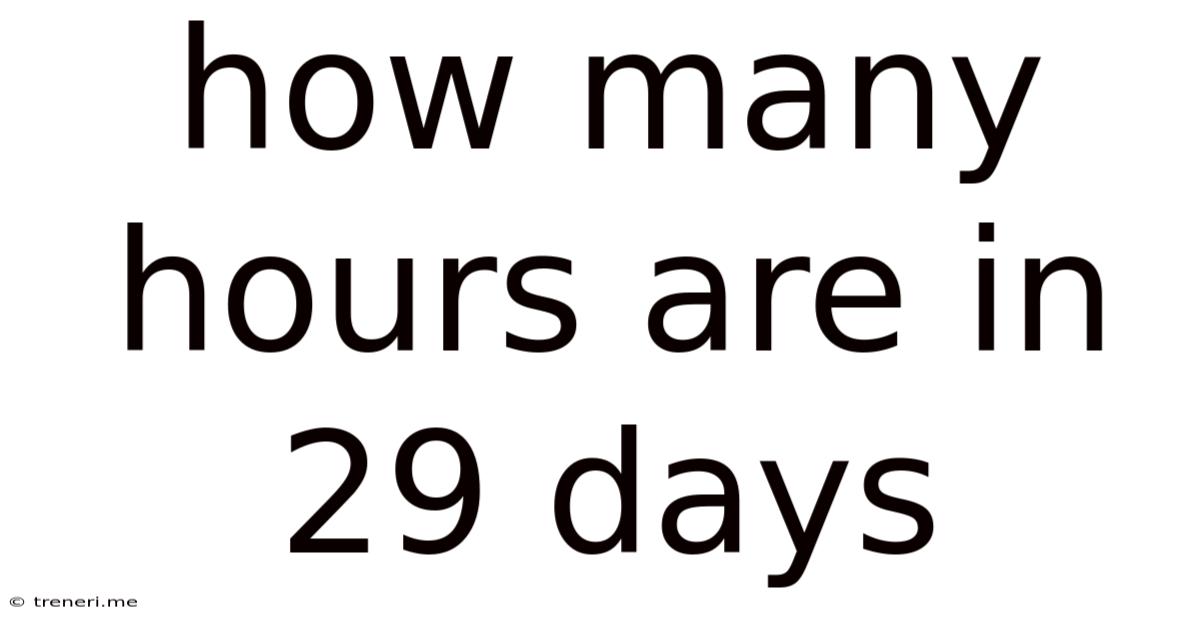 How Many Hours Are In 29 Days