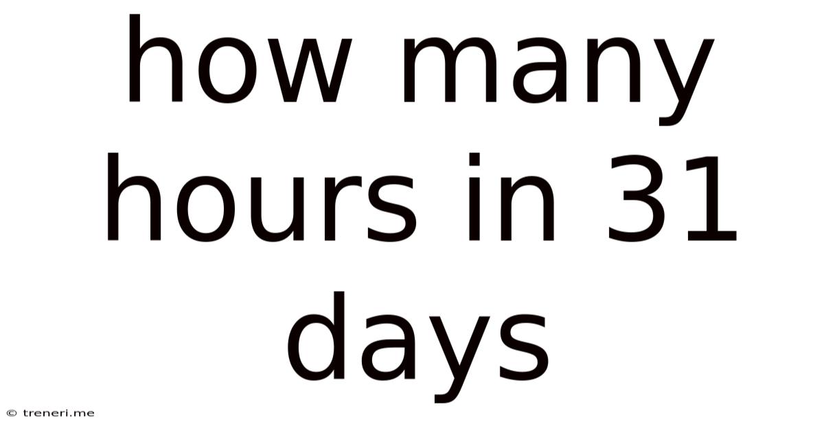 How Many Hours In 31 Days