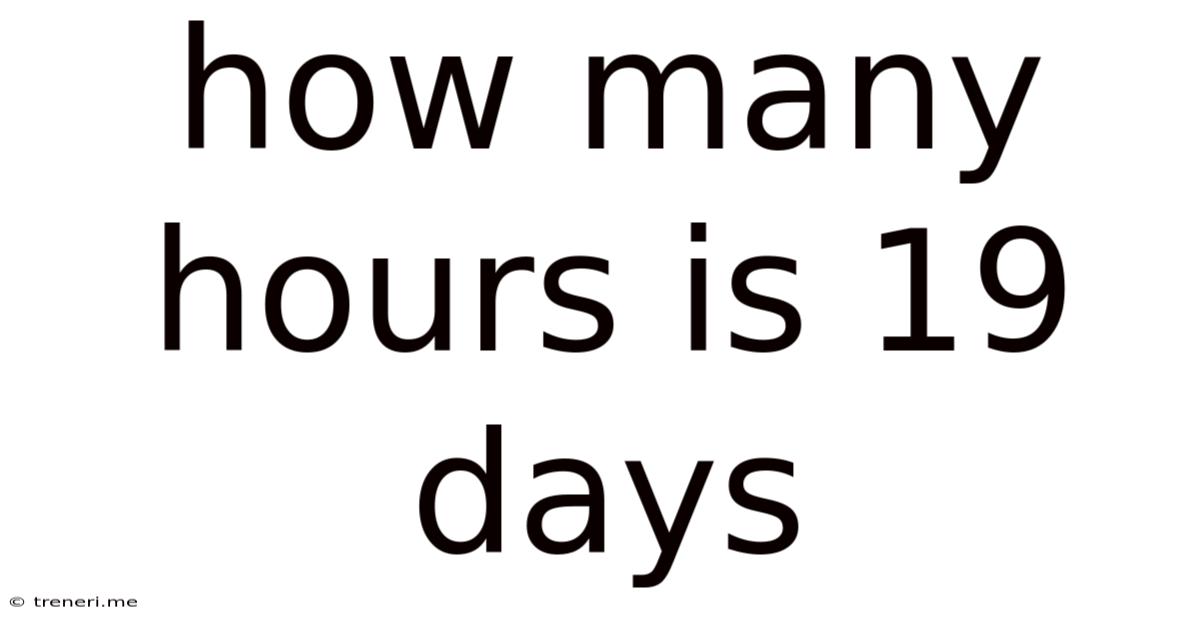 How Many Hours Is 19 Days