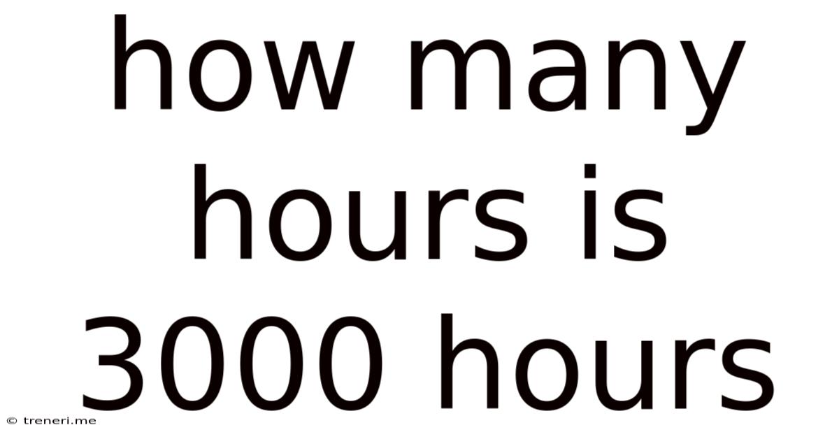 How Many Hours Is 3000 Hours