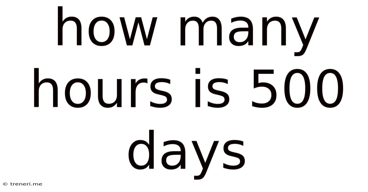 How Many Hours Is 500 Days