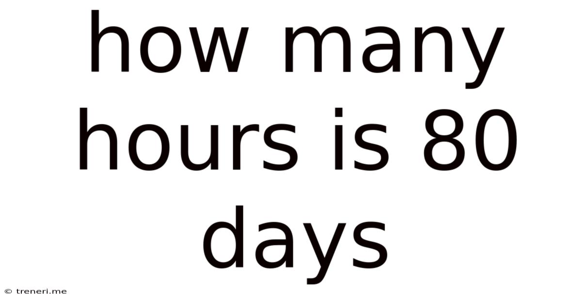 How Many Hours Is 80 Days