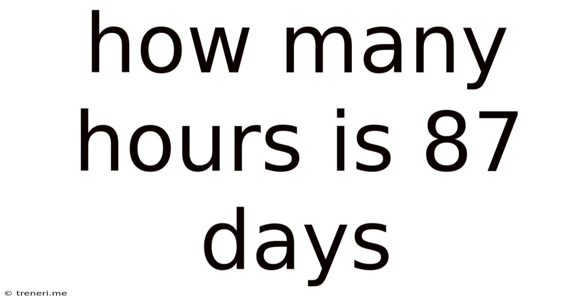 How Many Hours Is 87 Days