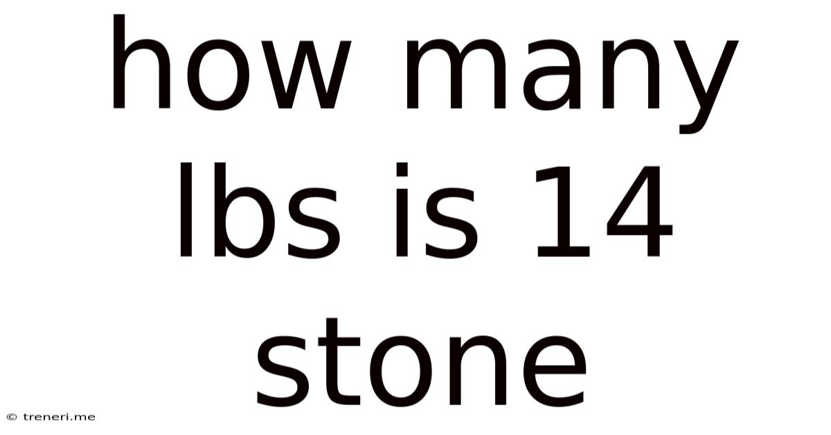 How Many Lbs Is 14 Stone